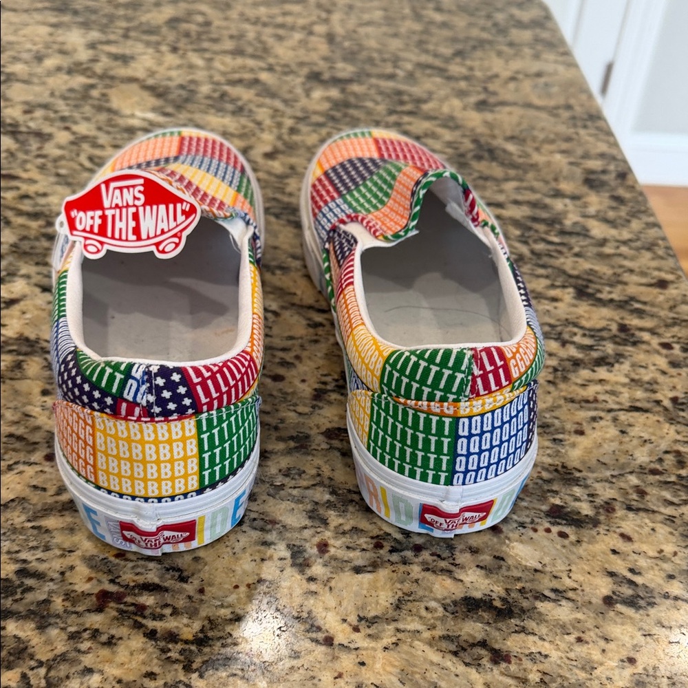 New Vans Pride Patchwork Slip-On Sneakers | Multicolor | NWT Mens size 12 - Picture 3 of 5